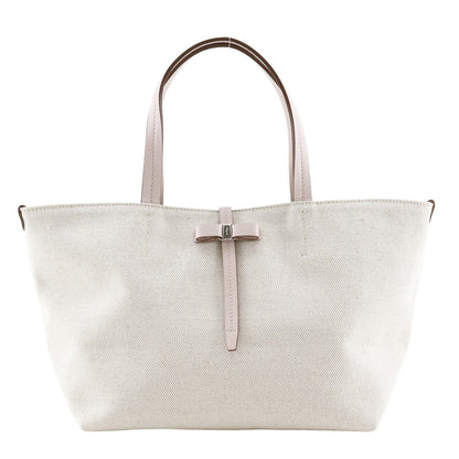 Salvatore Ferragamo Handbag Au-21 B851 Canvas Beige / Pink Vala Women
