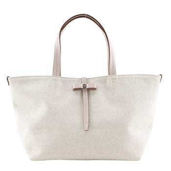 Salvatore Ferragamo Handbag Au-21 B851 Canvas Beige / Pink Vala Women