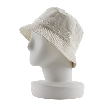 Hermes Hat Polyester, Nylon Off White H Logo Embroidery Bucket Hat Women 57