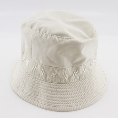 Hermes Hat Polyester, Nylon Off White H Logo Embroidery Bucket Hat Women 57