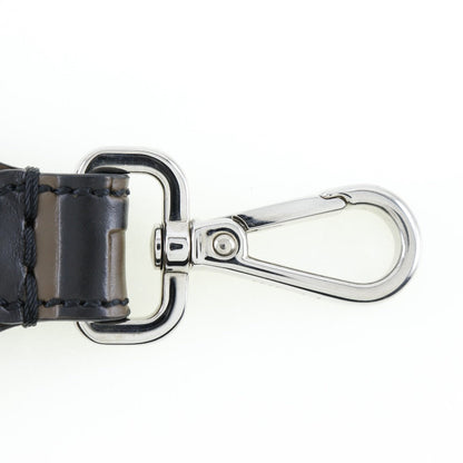 Fendi Charm Leather Brown Key Ring Ff Logo Women(Unisex)