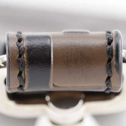 Fendi Charm Leather Brown Key Ring Ff Logo Women(Unisex)