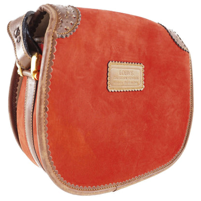 Loewe Shoulder Bag Suede, Leather Orange Anagram Seville Collection Women