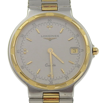 Longines Watches Quartz Stainless Steel , Plated Gold Gray Cal.L161.2 Conquest Gray Dial Mens