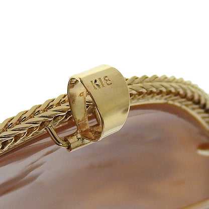 Jewelry Brooch K18 Yellow Gold Gold Cameo Women
