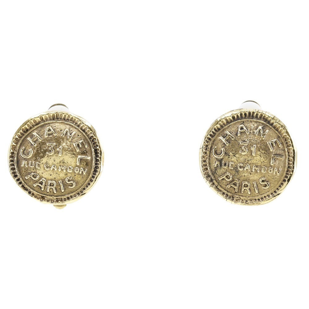 Chanel Earring Plated Gold Gold Vintage 31 Rue Cambon Women