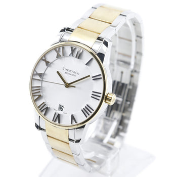 Tiffany&Co. Watches Mechanical Automatic Gold & Steel Silver / Gold Atlas Dome White Dial Mens