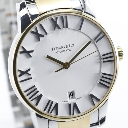 Tiffany&Co. Watches Mechanical Automatic Gold & Steel Silver / Gold Atlas Dome White Dial Mens
