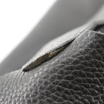 Hermes Handbag Taurillon Clemence Black Picotan Mm Women