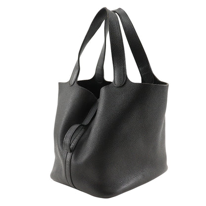 Hermes Handbag Taurillon Clemence Black Picotan Mm Women