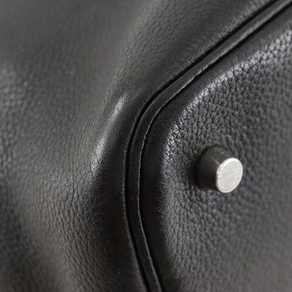 Hermes Handbag Taurillon Clemence Black Picotan Mm Women