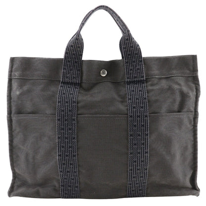 Hermes Handbag Nylon Canvas Gray Her Linetote Mm Unisex(Unisex)