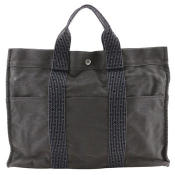 Hermes Handbag Nylon Canvas Gray Her Linetote Mm Unisex(Unisex)