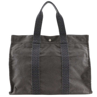 Hermes Tote Bag Nylon Canvas Gray Her Line Tote Gm Unisex(Unisex)