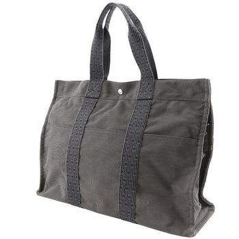 Hermes Tote Bag Nylon Canvas Gray Her Line Tote Gm Unisex(Unisex)