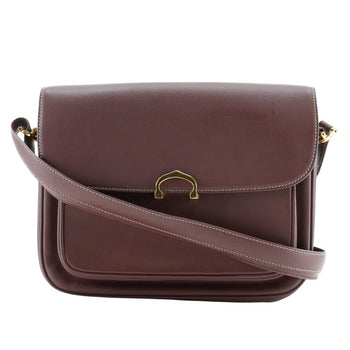 Cartier Shoulder Bag Calfskin Bordeaux Vintage Must Line Women