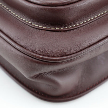Cartier Shoulder Bag Calfskin Bordeaux Vintage Must Line Women