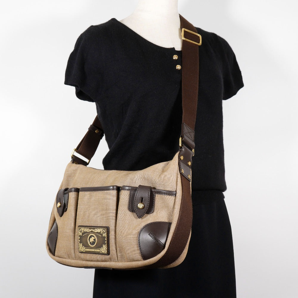 Hunting World Shoulder Bag Canvas Beige Women