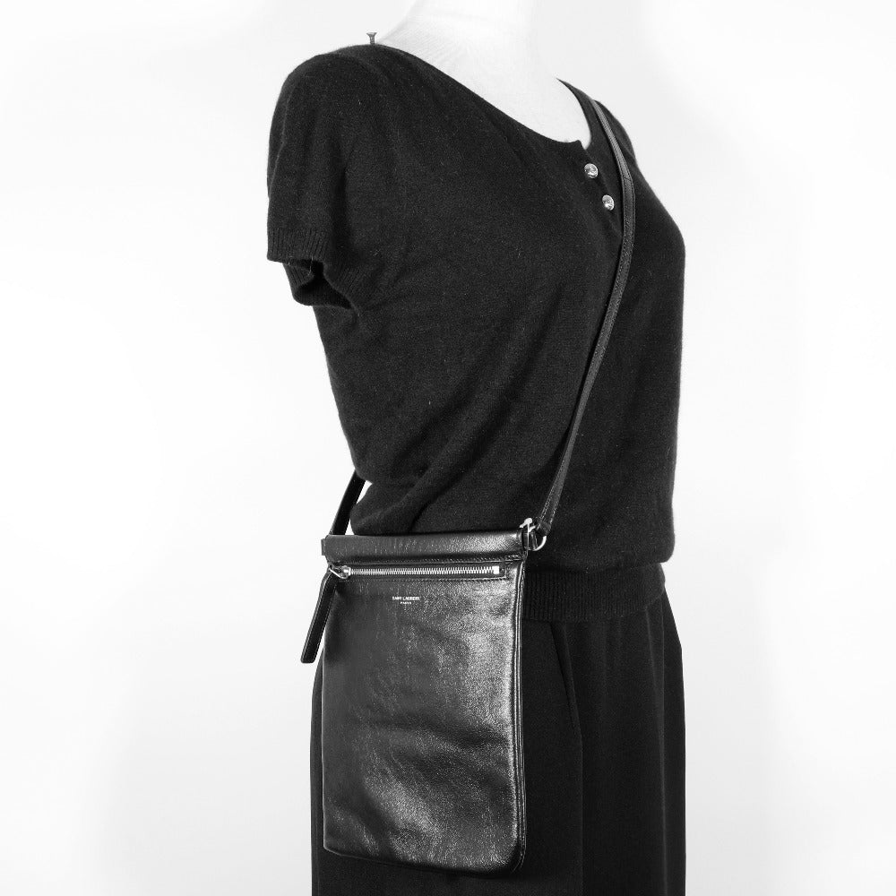 Saint Laurent Paris Shoulder Bag 581697 1Ge0E 1000 Nero Leather Black Sacosh Unisex(Unisex)