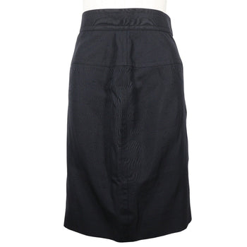 Chanel Skirt Cotton Black Women 36