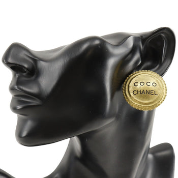 Chanel Earring Plated Gold Gold Vintage Coco Logo Women