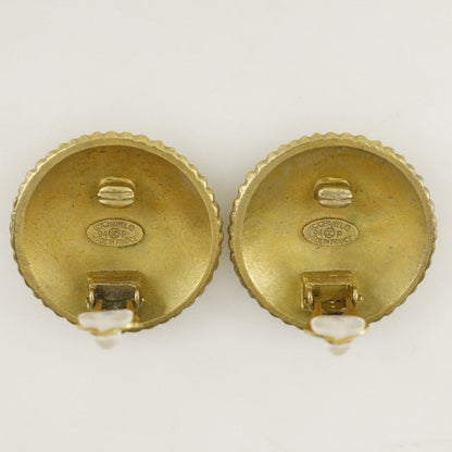 Chanel Earring Plated Gold Gold Vintage Coco Logo Women