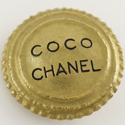 Chanel Earring Plated Gold Gold Vintage Coco Logo Women
