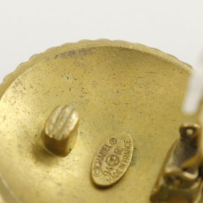 Chanel Earring Plated Gold Gold Vintage Coco Logo Women