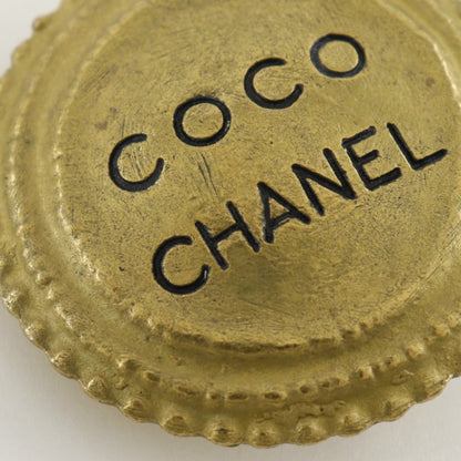 Chanel Earring Plated Gold Gold Vintage Coco Logo Women
