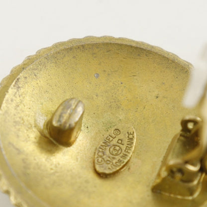 Chanel Earring Plated Gold Gold Vintage Coco Logo Women