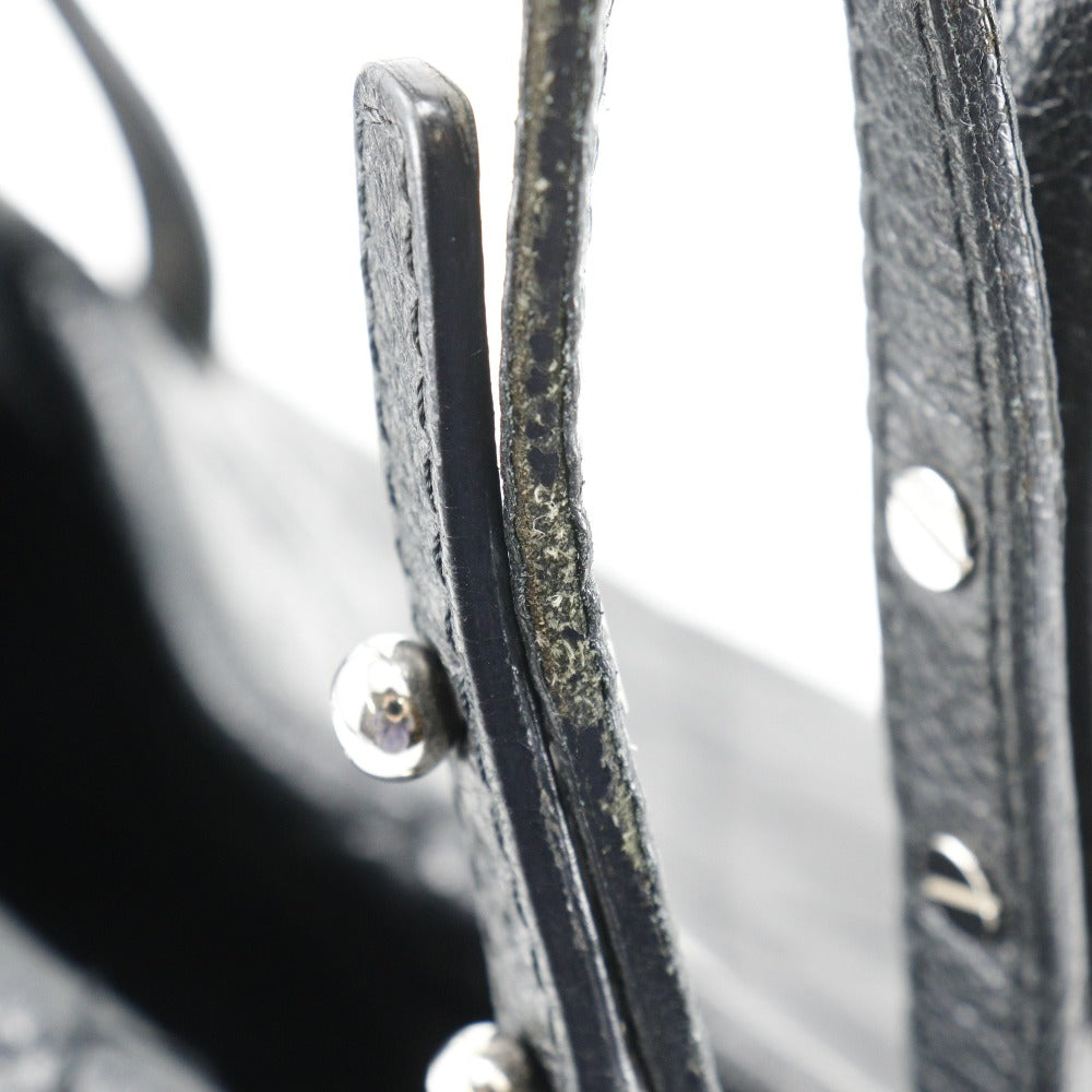 Chanel Tote Bag A48019 Leather Black Coco Mark On The Load Women