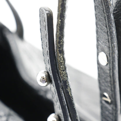 Chanel Tote Bag A48019 Leather Black Coco Mark On The Load Women