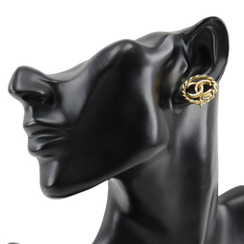 Chanel Earring Plated Gold Gold Vintage Coco Mark Women