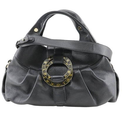 Bvlgari Handbag Leather Black 2Wayshoulder Chandra Women