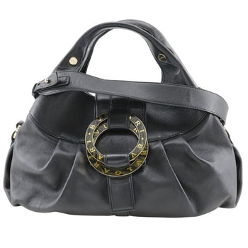 Bvlgari Handbag Leather Black 2Wayshoulder Chandra Women