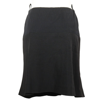 Chanel Skirt P06354W02290 Acetate, Rayon Black Coco Mark Button Flare Skirt Women 40
