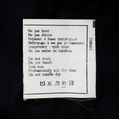 Chanel Skirt P06354W02290 Acetate, Rayon Black Coco Mark Button Flare Skirt Women 40