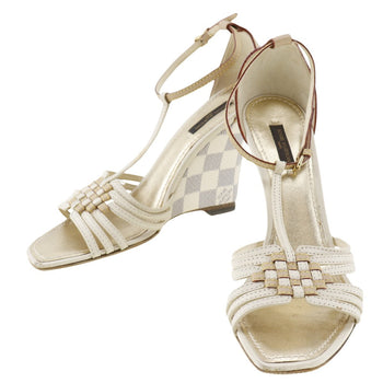 Louis Vuitton Sandals Damier Azur Canvas White Damier Azur Women 38