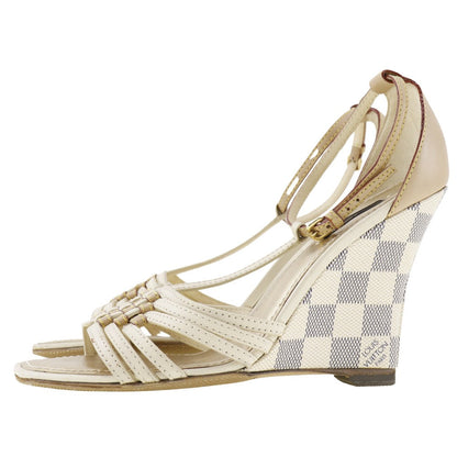 Louis Vuitton Sandals Damier Azur Canvas White Damier Azur Women 38