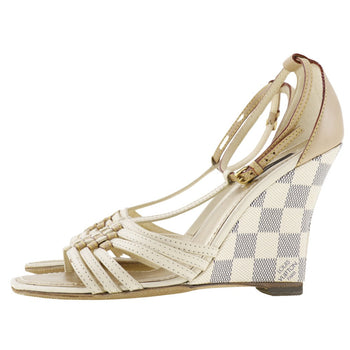 Louis Vuitton Sandals Damier Azur Canvas White Damier Azur Women 38
