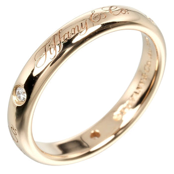 Tiffany&Co. Ring K18 Pink Gold, Diamond Gold Notes Lucida Women