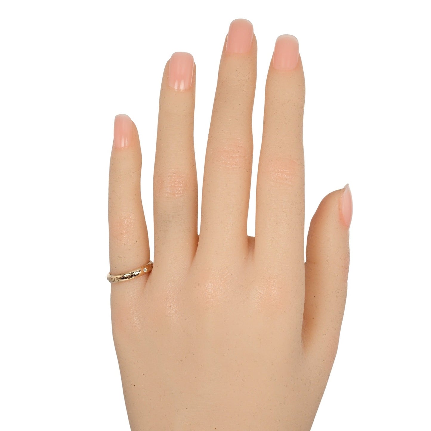Tiffany&Co. Ring K18 Pink Gold, Diamond Gold Notes Lucida Women