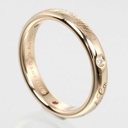 Tiffany&Co. Ring K18 Pink Gold, Diamond Gold Notes Lucida Women