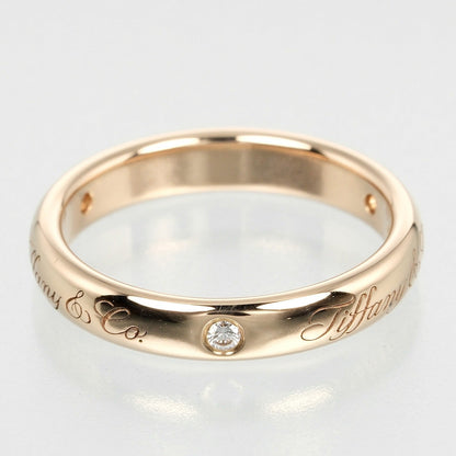 Tiffany&Co. Ring K18 Pink Gold, Diamond Gold Notes Lucida Women