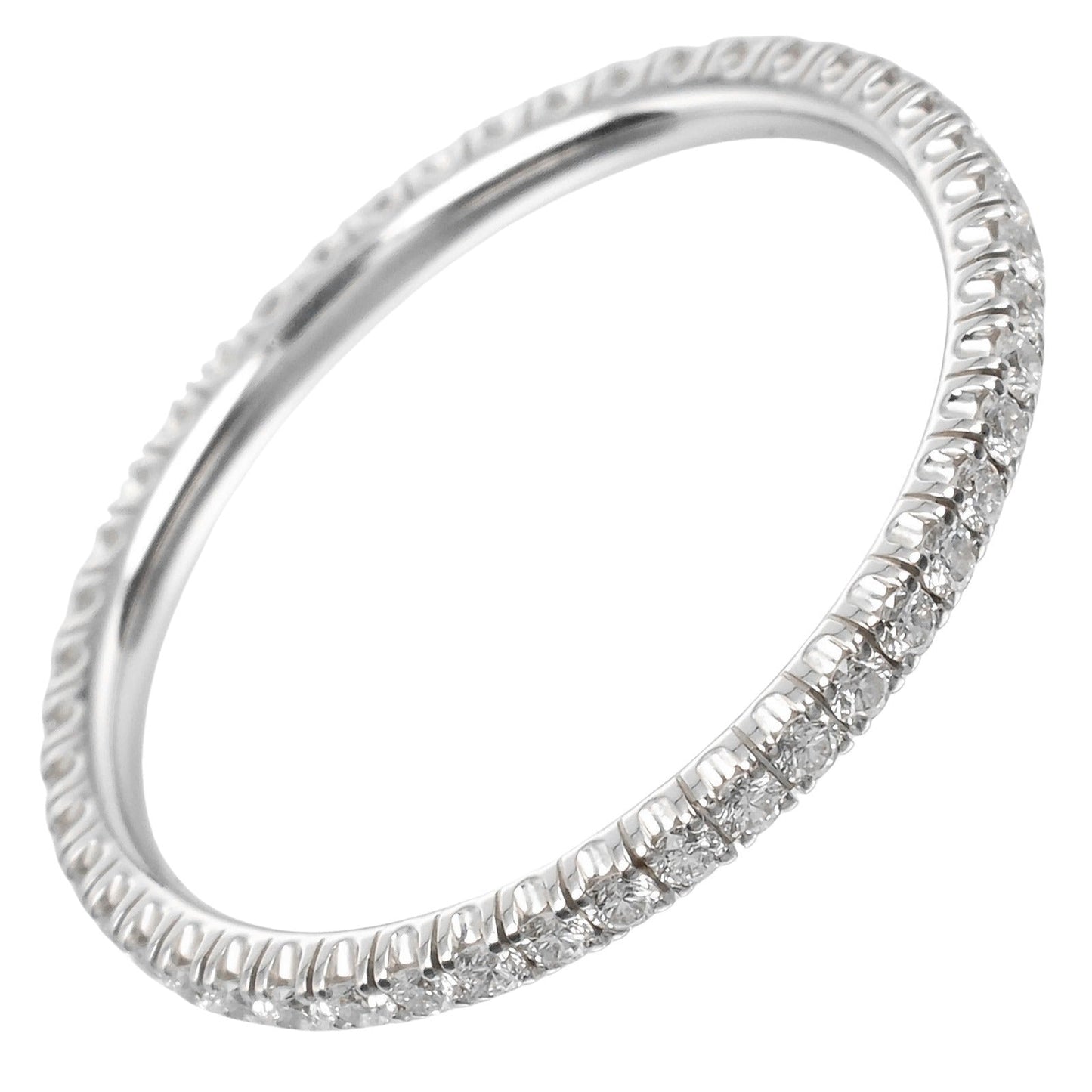 Cartier Ring K18 White Gold, Diamond Gold Etancel Full Eternity Women 48