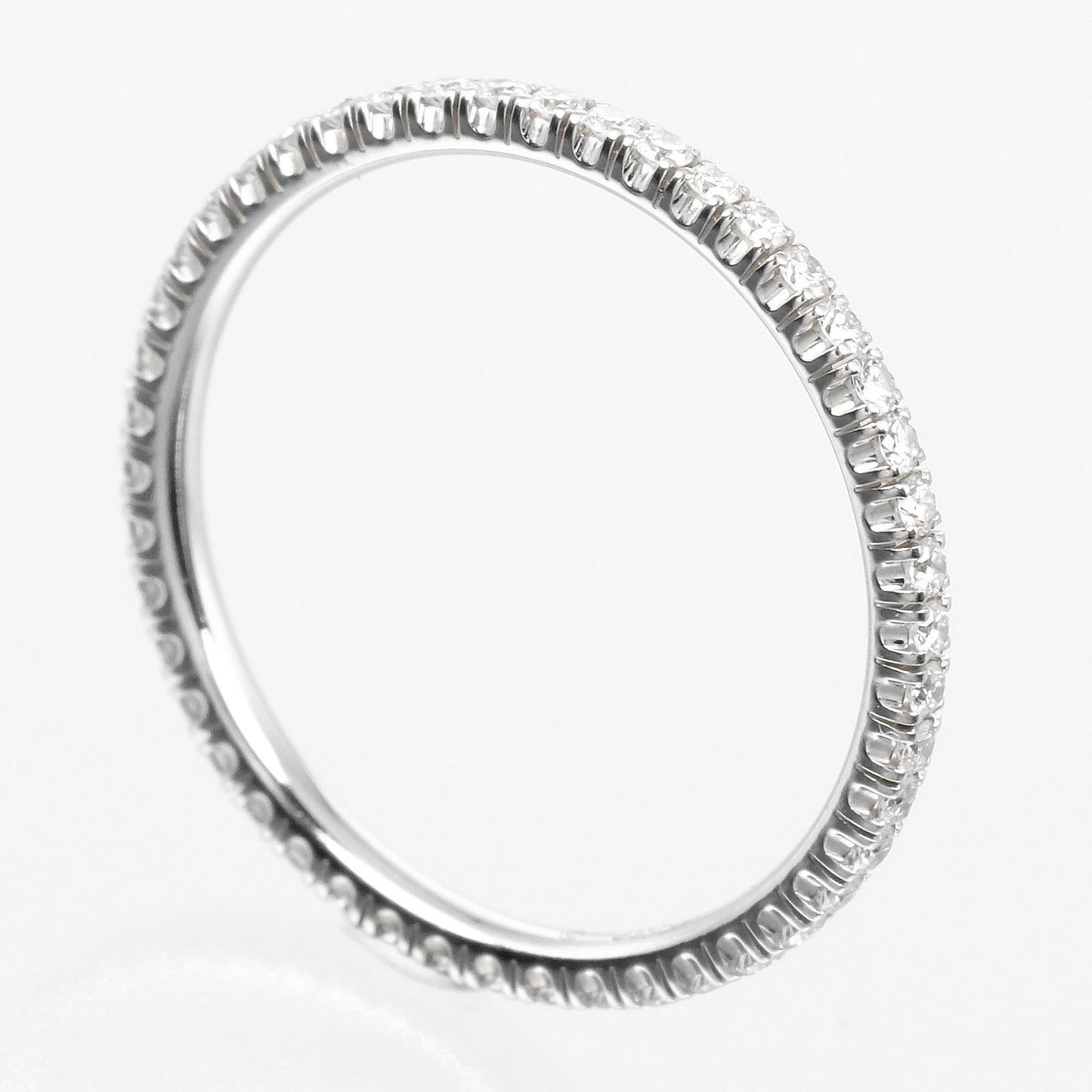 Cartier Ring K18 White Gold, Diamond Gold Etancel Full Eternity Women 48
