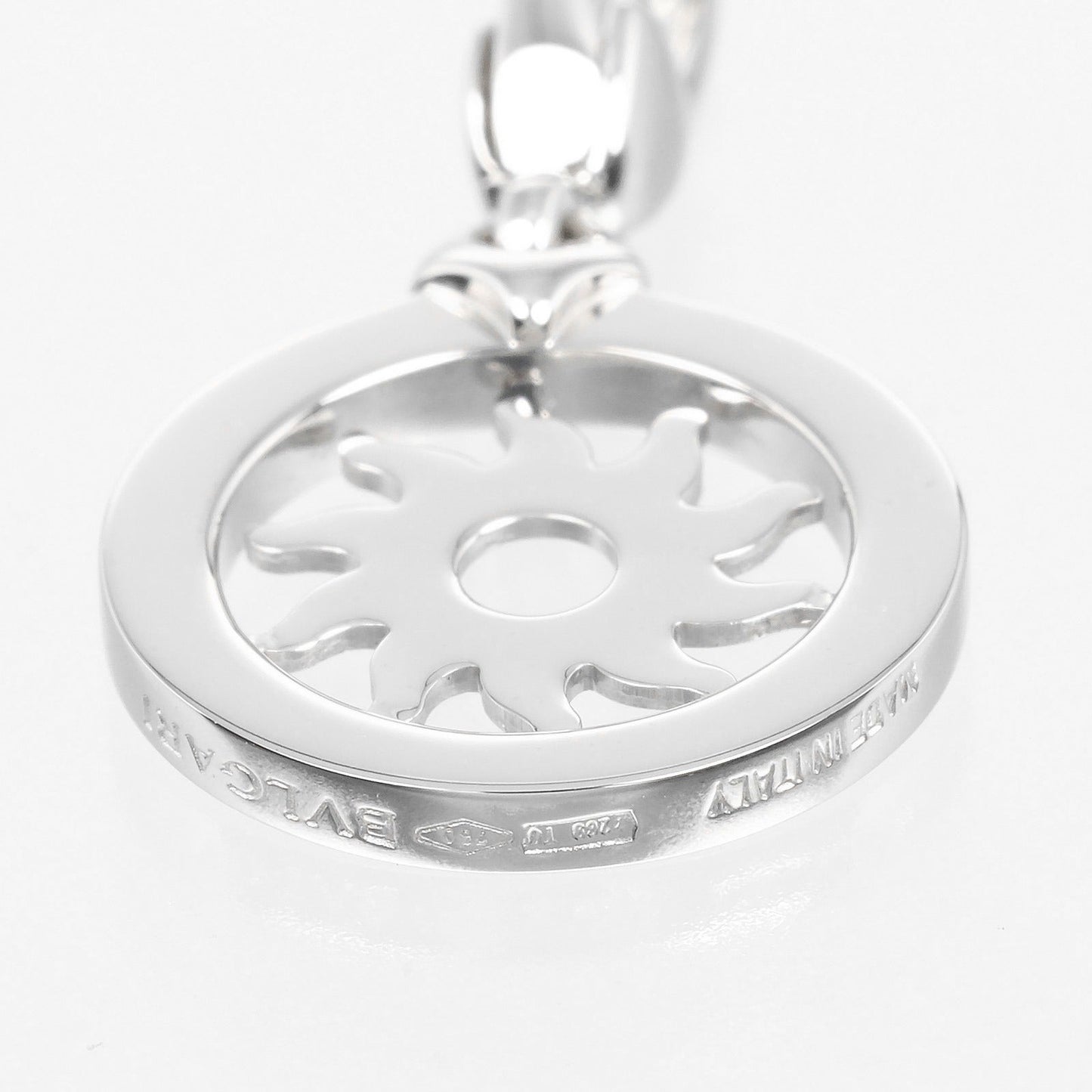 Bvlgari Pendant Top K18 White Gold Gold Tond Snow Women
