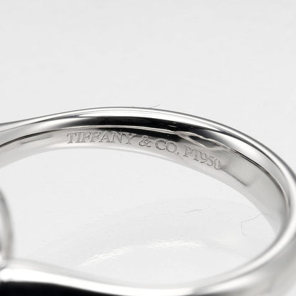 Tiffany&Co. Ring Pt950Platinum, 6P Diamond Silver Open Heart Women