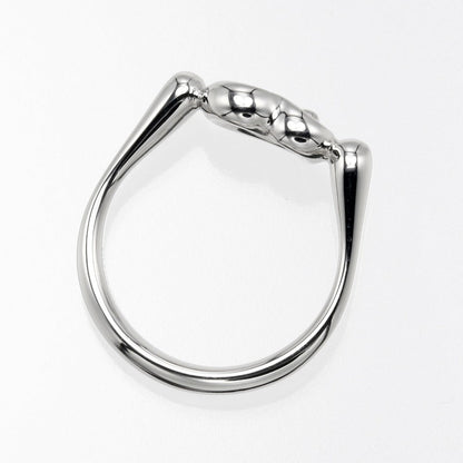 Tiffany&Co. Ring Pt950Platinum, 6P Diamond Silver Open Heart Women