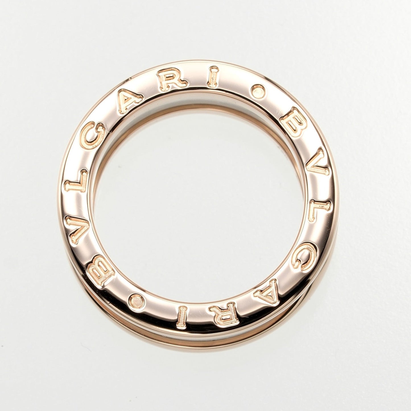Bvlgari Ring K18 Pink Gold, Ceramic Gold Fine Jewelry Be Zero One Women Secondhand